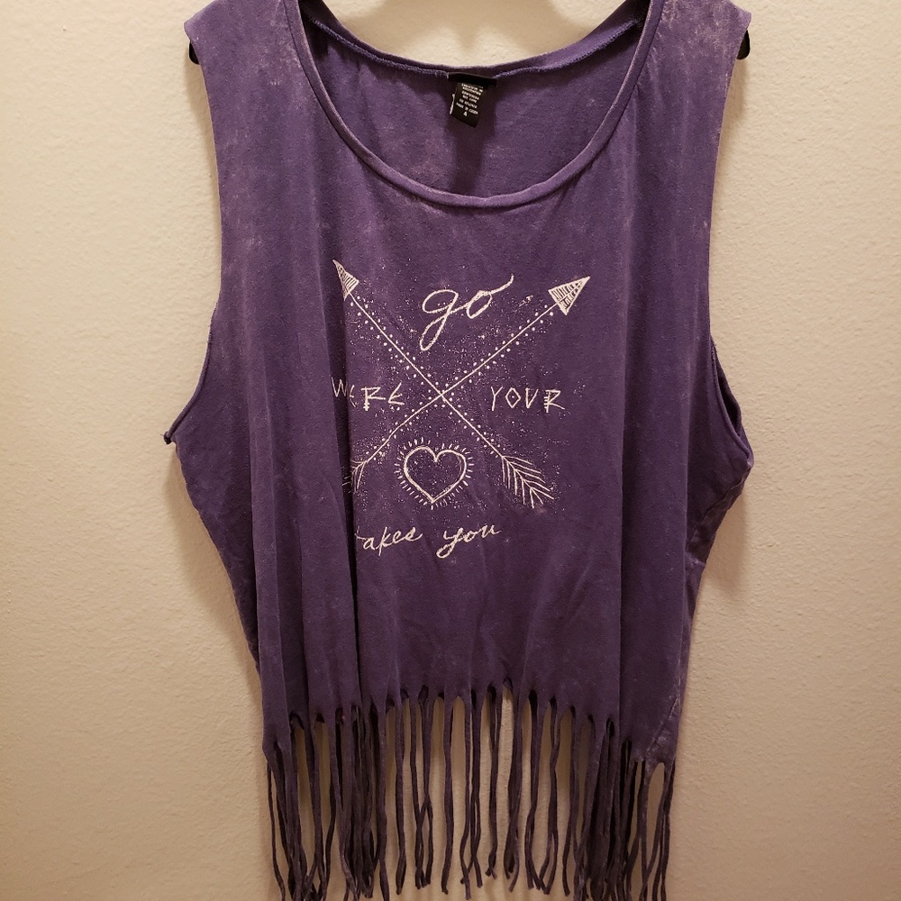 FRINGED TANK | BLUE-PURPLE